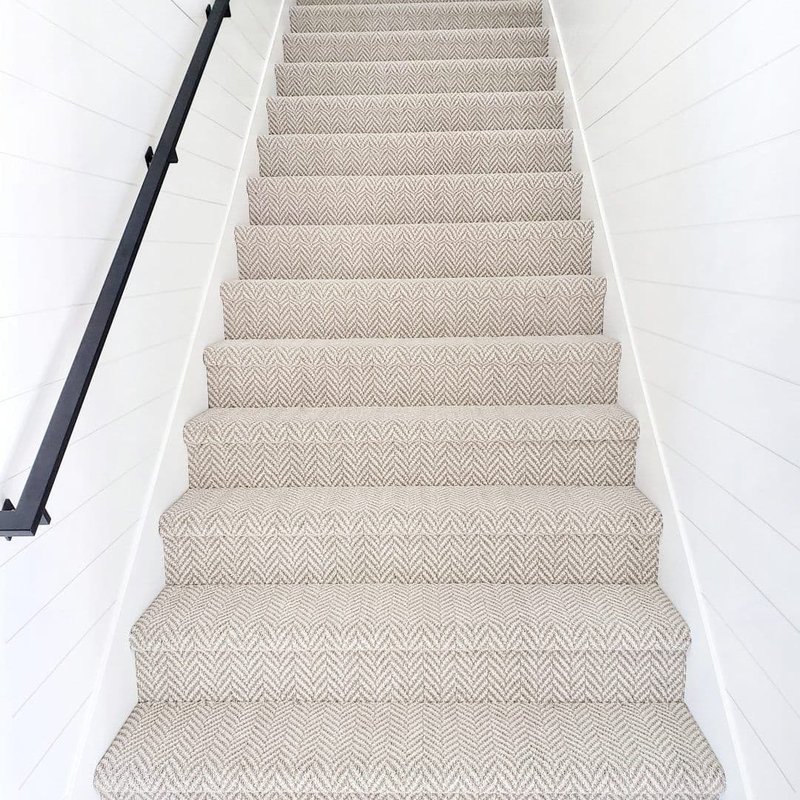 Patterned carpeted stairs in Wilsonville OR
