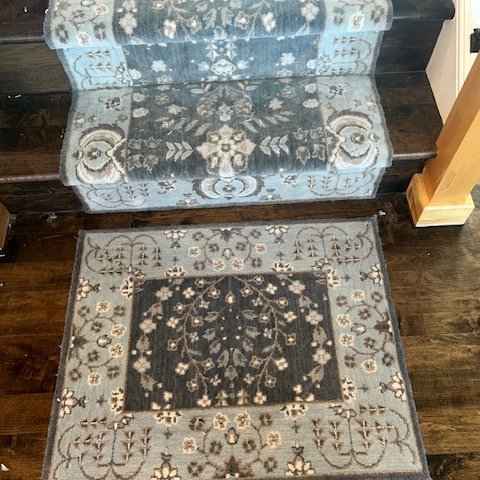 Vintage inspired stair runner by Marion's