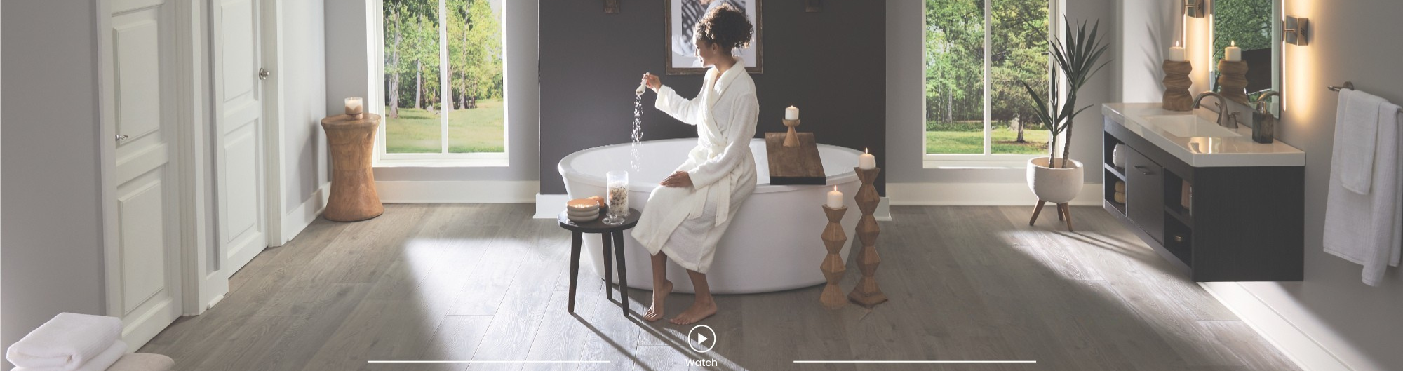 Karastan BelleLuxe waterproof flooring in a stylish home