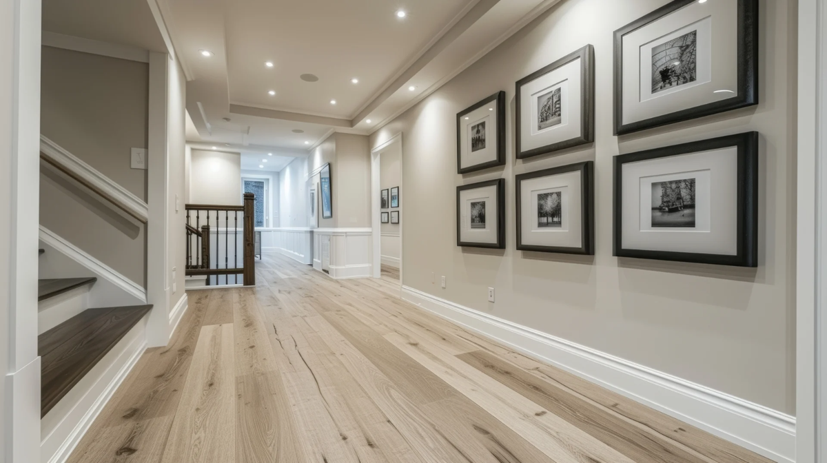Residential laminate flooring installation