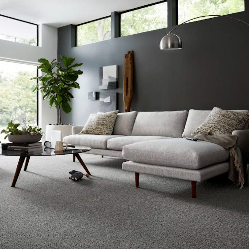 Stylish home with grey SmartStrand carpet flooring