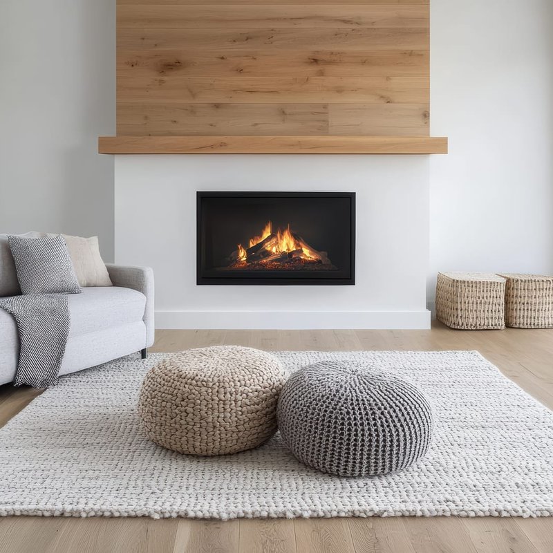 Stylish home with trendy area rug