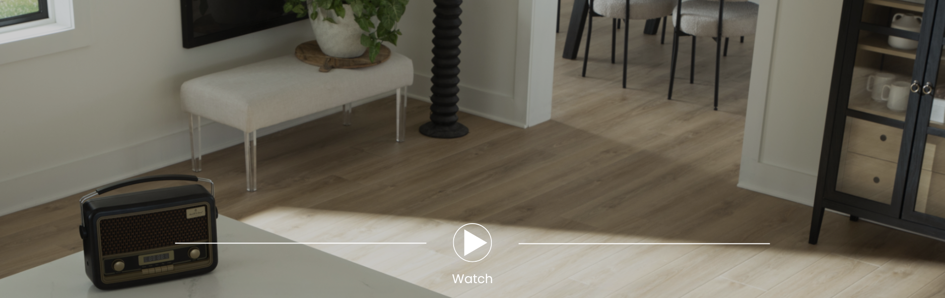 Karastan LuxeCraft luxury hard-surface flooring in a stylish dining room